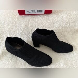 Impo Black Knit Ankle Boots